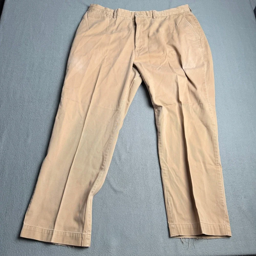 Polo Ralph Lauren Classic Chino Tan Khaki Cotton Twill Straight Pants 40x30